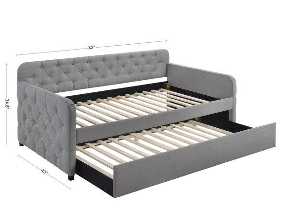 Andover Mills Astra Upholstered Daybed with Trundle Reviews Wayfair